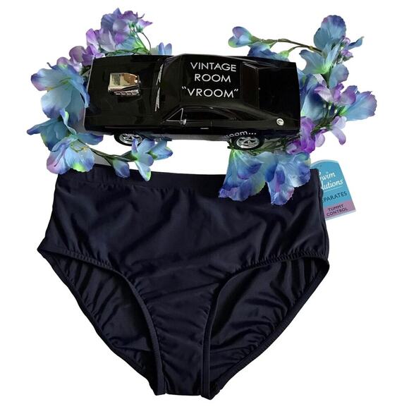 Swim Solutions NWT Navy Blue Swim Bottom Women 14 - Picture 1 of 8